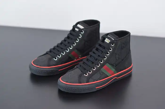 Rep GUCC Tennis 1977 Print Sneaker BLACK 553385 DOPEO 1977 0127