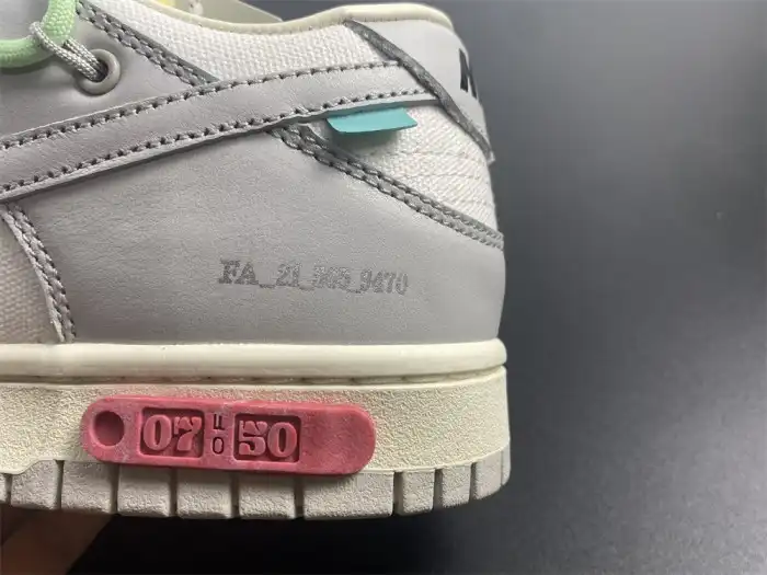 Rep Off-White x Dunk Low 'Lot 07 of 50' DM1602-108 0123