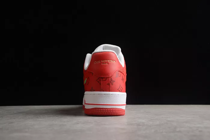 Rep Louis Vuitton Nike Air Force 1 Low By Virgil Abloh White Red LD 0232 0115