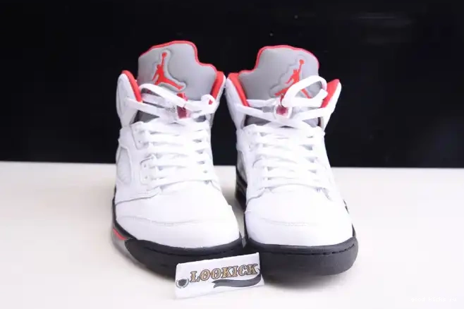 Rep Tongue Fire 5 DA1911-102 Jordan Silver Air Red (2020) Retro 0220