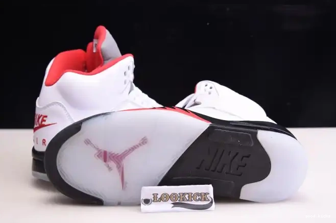 Rep Jordan 5 Tongue Retro (2020) Fire DA1911-102 Silver Air Red 0222