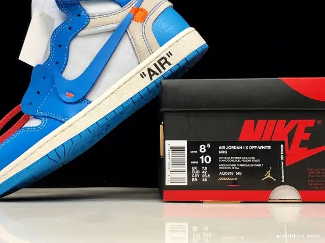 Rep Blue Powder Jordan AQ0818-148 Off-White UNC Air 1 0223