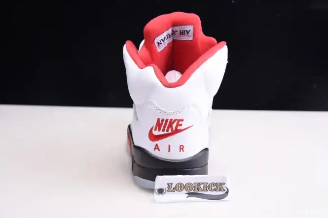 Rep Jordan 5 Tongue Retro (2020) Fire DA1911-102 Silver Air Red 0222