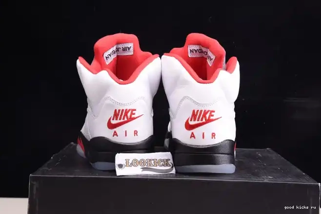 Rep Tongue Fire 5 DA1911-102 Jordan Silver Air Red (2020) Retro 0220