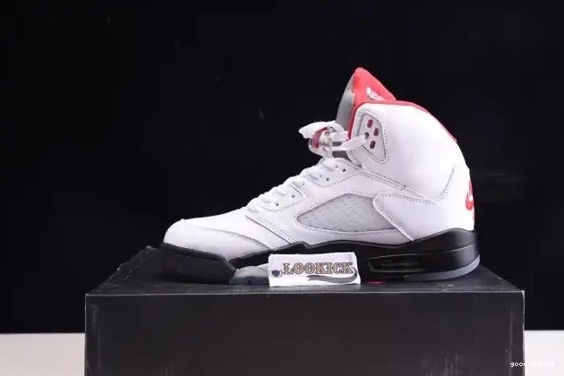 Rep Jordan 5 Tongue Retro (2020) Fire DA1911-102 Silver Air Red 0222