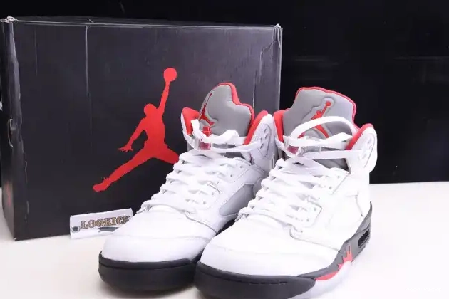 Rep Jordan 5 Tongue Retro (2020) Fire DA1911-102 Silver Air Red 0222