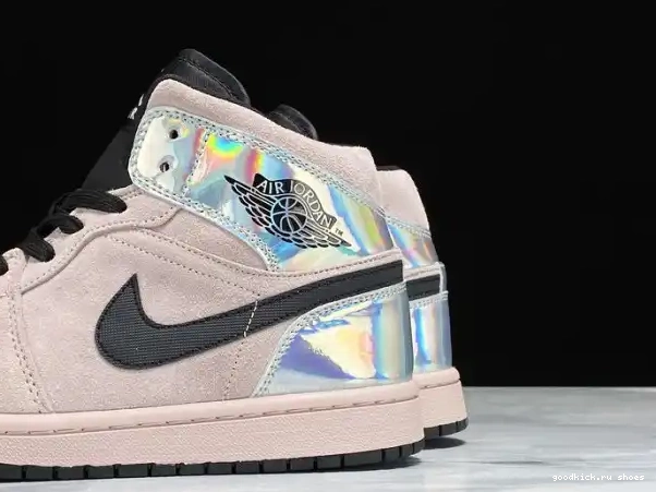 Rep BQ6472-602 Jordan 1 Air Dirty Iridescent Mid Powder (W) 0216