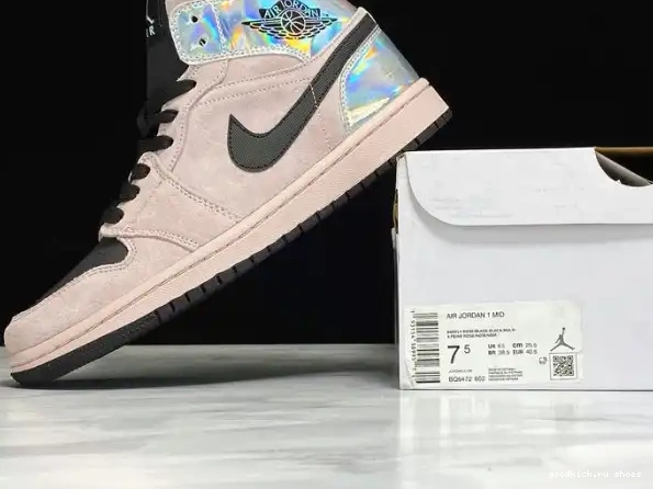 Rep BQ6472-602 Jordan 1 Air Dirty Iridescent Mid Powder (W) 0216