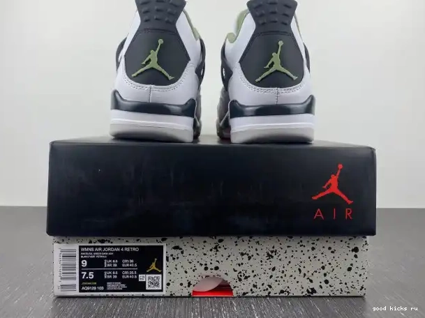 Cheap Jordan 4 WMNS Air AQ9129-103 Seafoam 0211