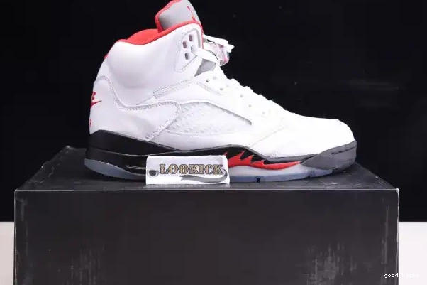 Rep Jordan 5 Tongue Retro (2020) Fire DA1911-102 Silver Air Red 0222