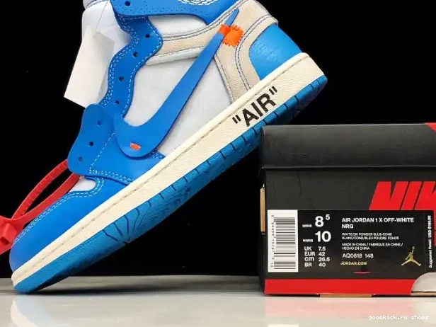 Cheap Jordan 1 Powder AQ0818-148 Off-White Blue Air UNC 0224