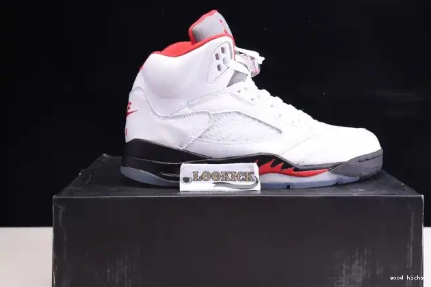 Cheap Jordan Fire 5 Tongue DA1911-102 (2020) Red Air Silver Retro 0224