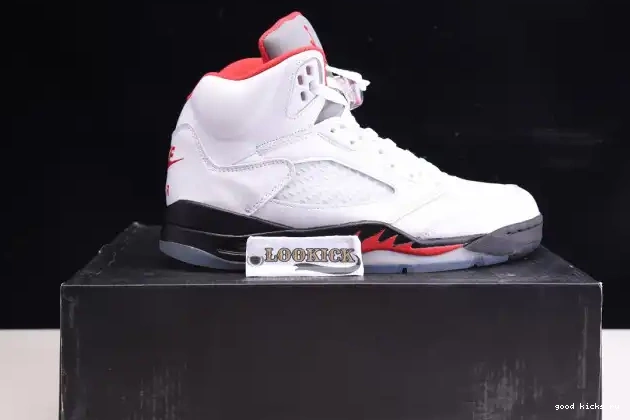 Rep Tongue Fire 5 DA1911-102 Jordan Silver Air Red (2020) Retro 0220